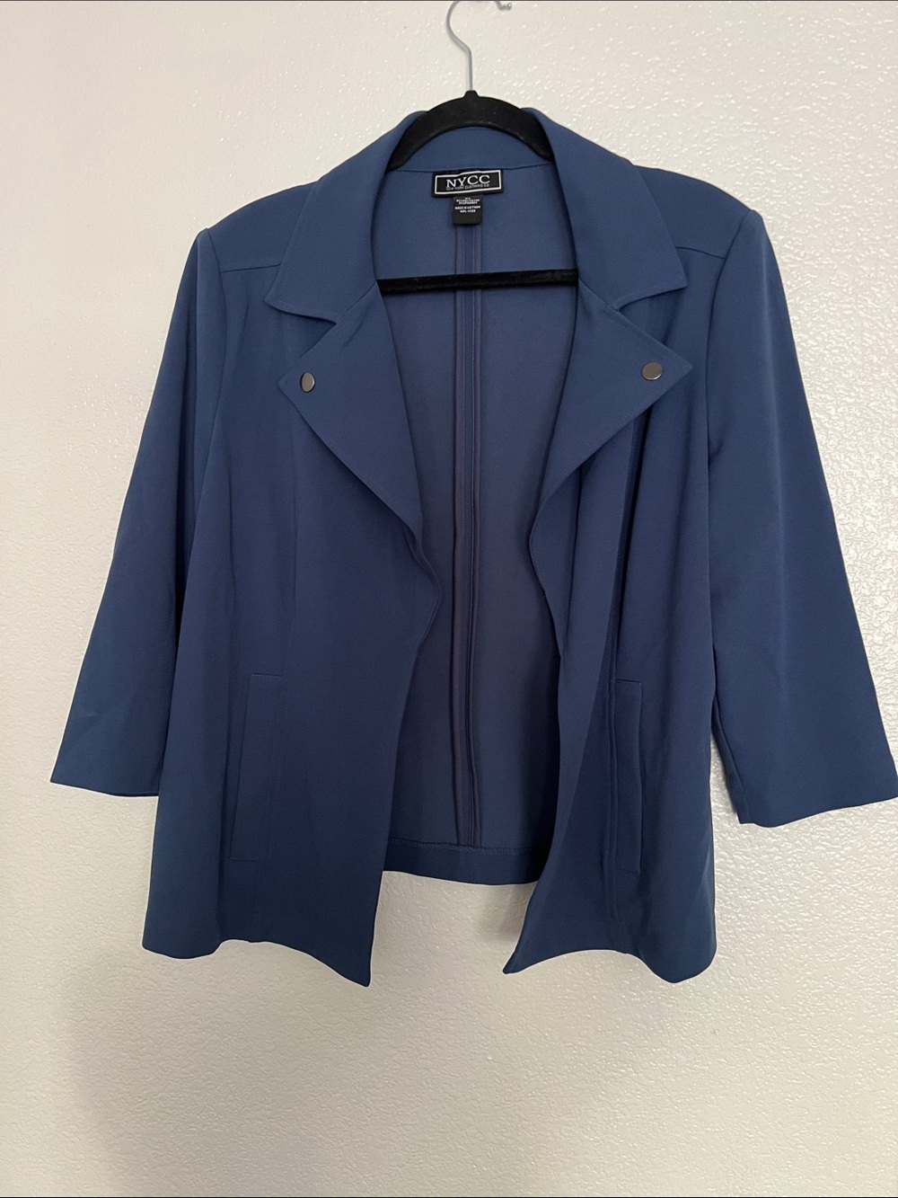 NY&C Slate Blue Open-Front Women's Blazer
